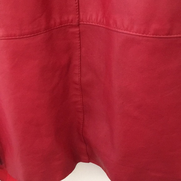 FINAL MARKDOWN Ladies avanti red leather swing coat medium - Picture 10 of 11